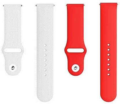 BLACK LOVIES 20 MM Soft Silicon Smartwatch Strap Compatible With BO_AT Vertex Smart Watch Strap