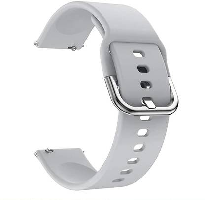 Big Wings 22mm Metal Buckle Silicone Strap Compatible with NOISE COLORFIT GRANDE Smart Watch Strap