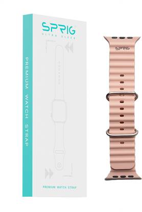 Sprig Silicone Ocean Strap for iWatch Series 8 (Large 45MM) Smart Watch Strap