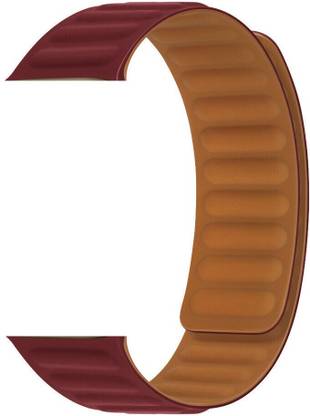 BAOER Luxury Magnetic Leather Loop Strap Compatible with 42-44-45MM Apple Smart Watch Strap