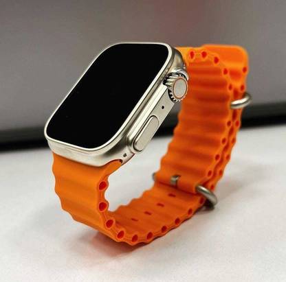 Poy Sian Ultra New Series Ultra Smart Watch Ultra Smartwatch Men Women Bluetooth Call Waterproof Wireless Charging HD Screen (Orange) Smart Band Strap