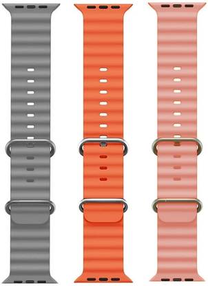 PUNAK Ocean Smart Watch Strap Belt for Ultra Watch 49 mm, Series 8 / 7 45 mm, Series 6 / 5 / 4 44 mm, Series 3 / 2 / 1 42 mm, T800 Ultra, Watch 8 Ultra, i8 Pro Max, W26, S8 Ultra, Smart Watch Strap