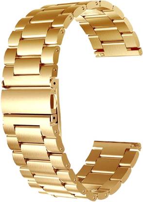 ACM Watch Strap Metal for Titan Connected 2.0 Smartwatch Belt Gold Smart Watch Strap