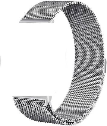 nanna Bands for Fitbit Versa 3/ Fitbit Sense Band, Adjustable Magnetic (Silver) Smart Watch Strap