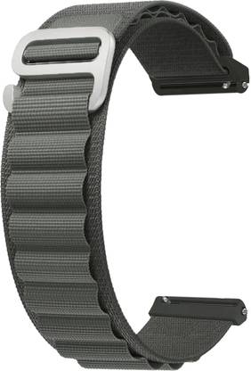 ACM Watch Strap Nylon Hook for Boat Storm Pro Only Smartwatch Grey Smart Watch Strap