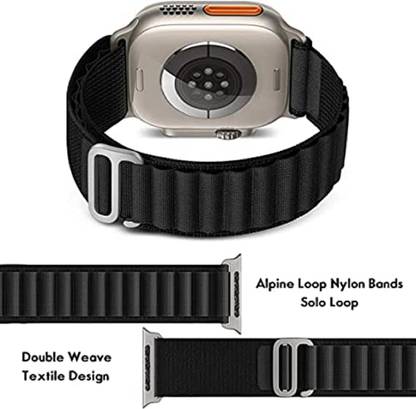 DIDRISHA Alpine Loop Nylon Straps Compatible with Watch 49mm 45mm 44mm 42mm Men & Women, Adjustable Strap with Metal G-Hook Premium Strap for iWatch Ultra Series SE 8 7 6 5 4 3 2 1 (Only Alpine Loop Strap for Apple iWatch, Watch NOT Included) Smart Watch Strap