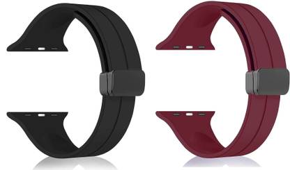PUNAK Soft Silicon Magnetic Smart Watch Strap Belt for Ultra Watch 49 mm, Series 8 / 7 45 mm, Series 6 / 5 / 4 44 mm, Series 3 / 2 / 1 42 mm, T800 Ultra, Watch 8 Ultra, i8 Pro Max, W26, T800 Smart Watch Strap