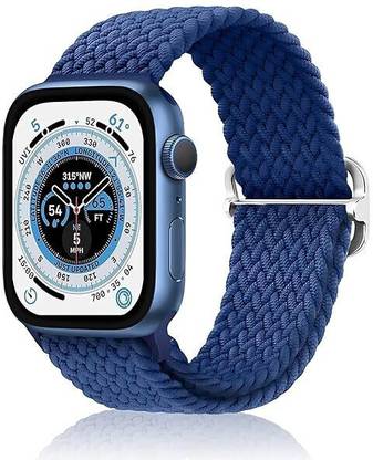 DARKFIT Braided Loop Bands Compatible with Watch 49mm 46mm 45mm 44mm 42mm, Adjustable Strap for iWatch Ultra & Ultra 2 Series SE 10 9 8 7 6 5 4 3 2 1. Smart Watch Straps | Color Atlantic Blue Smart Watch Strap