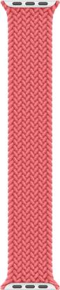 DailyObjects Pink Lightweight Braided Solo Loop Watchband/Straps Compatible With Apple Watch 38 mm/40 mm/41 mm | Sporty Adjustable Strap with Premium Slim Fit Watchband For Apple iWatch Ultra Series SE 8 7 6 5 4 3 2 1 (Watch Not Included) Smart Watch Strap