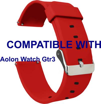 ACM WSM7A22RD3859 Watch Strap Silicone 22mm for Aolon Watch Gtr3 Smartwatch Red Smart Watch Strap