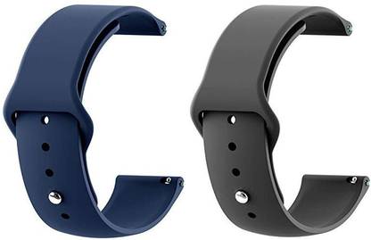 PUNAK 22MM Silicon Smartwatch Band Straps Pack of 2 Smart Watch Strap