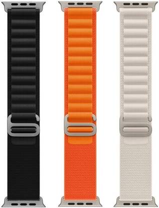 BLACK LOVIES Alpine Loop Smart Watch Strap Belt for Ultra Watch 49 mm, Series 8 / 7 45 mm, Series 6 / 5 / 4 44 mm, Series 3 / 2 / 1 42 mm, T800 Ultra, Watch 8 Ultra, i8 Pro Max, W26, T800. Smart Watch Strap