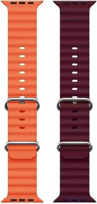 BLACK LOVIES Ocean Smart Watch Strap Belt for Ultra Watch 49 mm, Series 8 / 7 45 mm, Series 6 / 5 / 4 44 mm, Series 3 / 2 / 1 42 mm, T800 Ultra, Watch 8 Ultra, i8 Pro Max, W26, T800 Smart Watch Strap