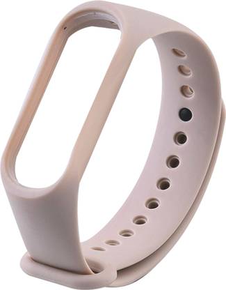 Microcart Silicone Strap for models Xiaomi Mi Band 3 and Mi Band 4, with Plain design and Pale Pink color (Device not included) Smart Band Strap
