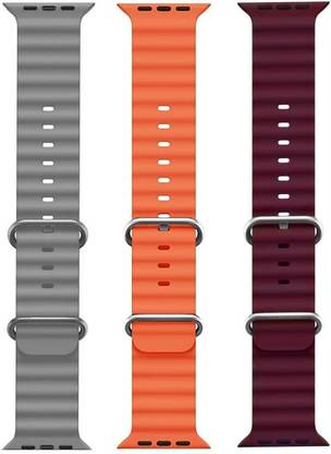 PUNAK Ocean Smart Watch Strap Belt for Ultra Watch 49 mm, Series 8 / 7 45 mm, Series 6 / 5 / 4 44 mm, Series 3 / 2 / 1 42 mm, T800 Ultra, Watch 8 Ultra, i8 Pro Max, W26, S8 Ultra, Smart Watch Strap