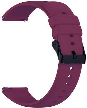 Melfo Black Clip Rubber Strap Compatible with NoiseFit Endure Smart Watch Strap