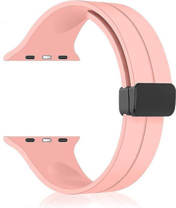 BLACK LOVIES 42 / 44 / 45 / 49 MM Silicon Magnetic Buckle Smart Watch Band Strap for Ultra Watch 49 mm, Series 8 / 7 45 mm, Series 6 / 5 / 4 44 mm, Series 3 / 2 / 1 42 mm, T800 Ultra, Watch 8 Ultra, i8 Pro Max, W26, T800 Smart Watch Strap Smart Watch Strap