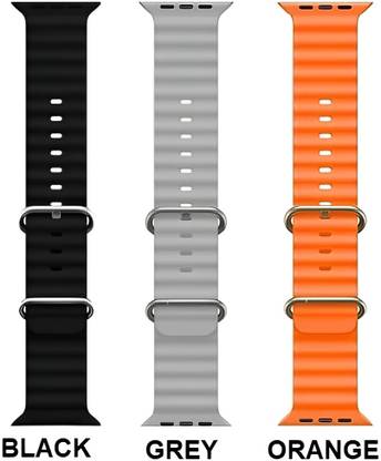 PREMBROTHERS Silicone Ocean Band for Ultra 49/45/44/42mm (Watch not included) Smart Watch Strap