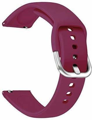 valente Soft Silicone 20mm Metal Buckle Smart Watch Strap