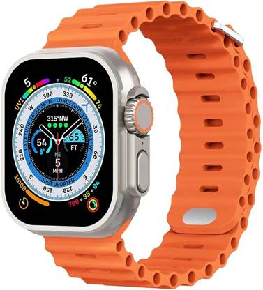 Poy Sian T800 Ultra New Series Ultra Smart Watch Ultra Smartwatch Men Women Bluetooth Call Waterproof Wireless Charging HD Screen (Orange) Smart Band Strap Smart Watch Strap