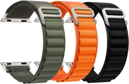FORTUNATE Multipack Alpine Loop Nylon Bands/Straps Compatible with Watch 49mm 45mm 44mm 42mm Men & Women, Adjustable Strap with Metal G-Hook Premium Strap for iWatch Ultra Series SE 8 7 6 5 4 3 2 7 Smart Watch Strap