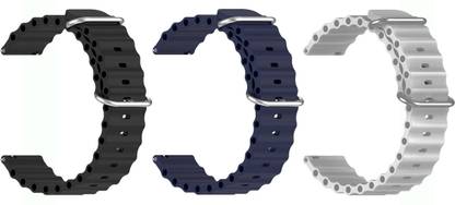 AOnes Pack of 3 Ocean Silicone Watch Bands for Croma Stride Is Watch Band Smart Watch Strap