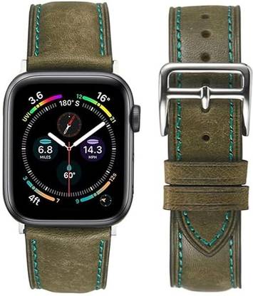KRZNA Ultra Luxury, Elegant, Genuine Italian Leather Band Compatible with Apple Watch 49mm 45mm 42mm 44mm, iWatch Series Ultra 8 7 6 5 4 3 2 1 SE Sports [ 4 Color Options ] - Apple Smart Watch Strap