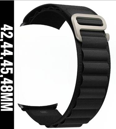 Faux Rabit Alpine Loop Nylon Bands/Straps Compatible with Watch 49mm 45mm 44mm 42mm Men & Women,Adjustable Strap with Metal G-Hook Premium Strap for iWatch Ultra Series SE 8 7 6 5 4 3 2 1 (Only Alpine Loop Strap for Apple iWatch, Watch NOT Included) Smart Watch Strap