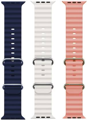 PUNAK Ocean Smart Watch Strap Belt for Ultra Watch 49 mm, Series 8 / 7 45 mm, Series 6 / 5 / 4 44 mm, Series 3 / 2 / 1 42 mm, T800 Ultra, Watch 8 Ultra, i8 Pro Max, W26, S8 Ultra, Smart Watch Strap