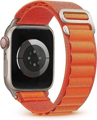Noteplus Alpine Loop Compatible with Apple Watch Ultra Band 49mm 45mm 44mm 42mm, Rugged Nylon Sport Bands with Titanium G-Hook Braided Stap for iWatch Series SE 8 7 6 5 4 3 2 1 [Orange] Smart Watch Strap