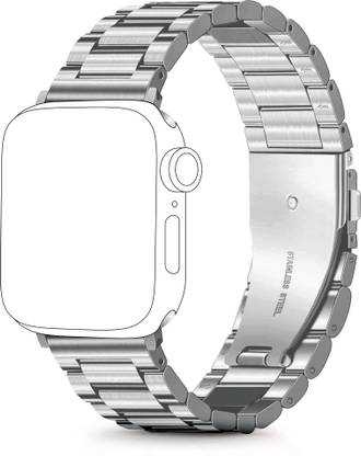 NECESORIES STAINLESS STEEL BAND COMPATIBLE WITH 42/44/45/46(SERIES10)/49MM Smart Watch Strap