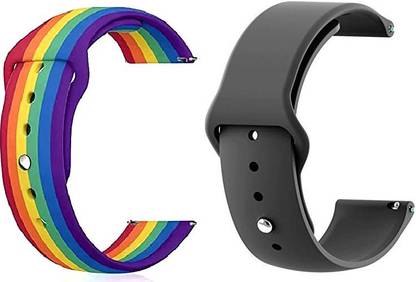BLACK LOVIES 22 mm Soft Silicon Smartwatch Band Straps Belt Smart Watch Strap