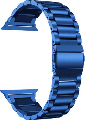 ACM Sliding Watch Strap Metal for Apple Watch Series 6 44mm Smartwatch Blue Smart Watch Strap