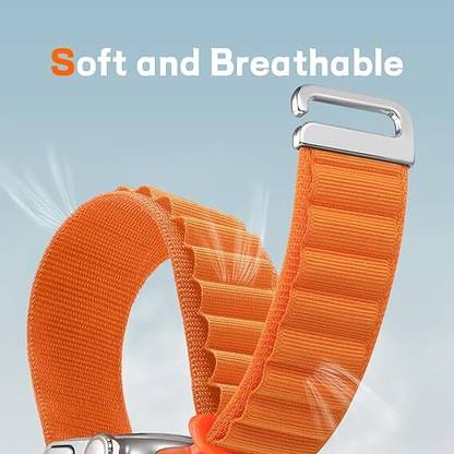 Swapit Compatible with iWatch Ultra Band 49mm 45mm 44mm 42mm Rugged Alpine Loop Nylon Sport Bands with Titanium G-Hook Watch Not Included Smart Watch Strap