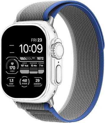 DARKFIT Trail Loop Band/Strap Compatible with Watch 49mm 46mm 45mm 44mm 42mm, Adjustable Velcro Premium Strap for iWatch Ultra & Ultra 2 Series SE 10 9 8 7 6 5 4 3 2 1 (Only 1 Pc Trail Loop Strap, Watch Not Included) Smart Watch Strap
