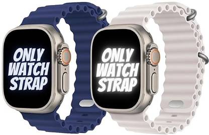 Gadgetzilla Streachable Silicone Ocean Loop Bands / Straps Compatible with iWatch Replacement Straps 49mm 45mm 44mm 42mm pack of 2 Smart Watch Strap