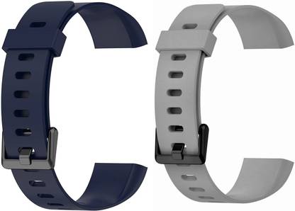 valente Pack of 2 Buckle Silicone Strap for Realme Smart Band Watch RMA183 - Smart Band Strap