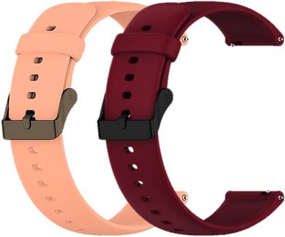 TECHWIND 22MM Classic Silicon Band Strap (CHECK MODEL LIST) Combo Pack of 2 Watch Belt Smart Watch Strap