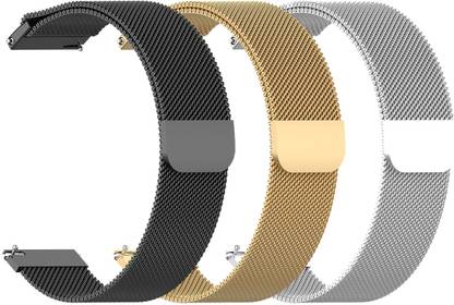 AOnes Pack of 3 Magnetic Loop Watch Strap for Itel Unicorn Smart Watch Strap