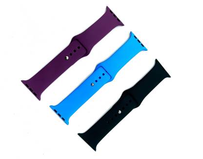 BLACK LOVIES Watch Strap Compatible with Apple Watch Straps 42mm 44mm, Soft Silicone Belt Sport Wristbands Smart Watch Band for iWatch Series SE 6/5/4/3/2/1 (PACK OF 3) Smart Watch Strap