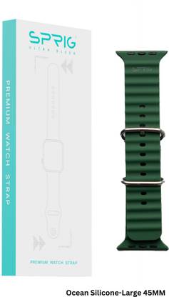 Sprig Liquid Silicon Ocean Strap for iWatch Series 9 (Large 45MM) Smart Watch Strap