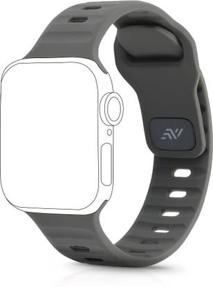 NECESORIES Sports Silicon Rugged Armour Strap Compatible for Apple Watch Bands 42mm 44mm 45mm 46mm 49mm Series for Men and Women Smart Watch Strap