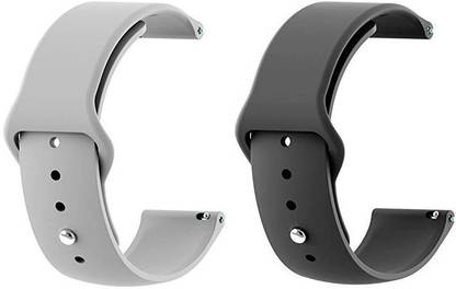 PUNAK 22MM Silicon Smartwatch Band Straps Pack of 2 Smart Watch Strap
