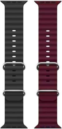 FORTUNATE Soft Breathable Silicone Watch Band Smart Watch Strap Belt for Ultra Watch 49 mm, Series 8 / 7 45 mm, Series 6 / 5 / 4 44 mm, Series 3 / 2 / 1 42 mm, T800 Ultra, Watch 8 Ultra, i8 Pro Max, W26, T800 Smart Watch Strap