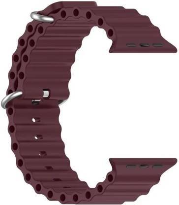 DPJ Straps Compatible With Apple iWatch Band For Men Women Unisex, Replacement Straps for 49mm 45mm 44mm 42mm For iWatch Series Ultra/8/7/6/5/4/3/2/1/SE/SE2 (Wine Red) Smart Watch Strap