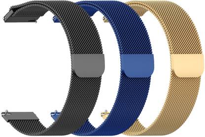 AOnes Pack of 3 Magnetic Loop Watch Strap for Pebble x Pepe Smart Watch Strap