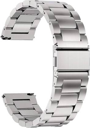 ACM Watch Strap Metal for Samsung Galaxy Watch 4 Classic 42mm Smartwatch Silver Smart Watch Strap