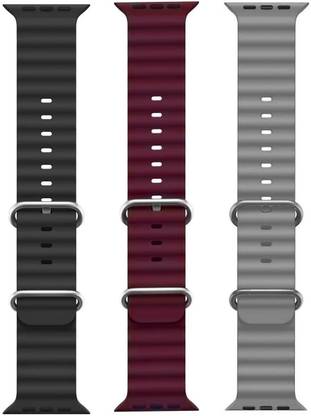 BLACK LOVIES Ocean Smart Watch Strap Belt for Ultra Watch 49 mm, Series 8 / 7 45 mm, Series 6 / 5 / 4 44 mm, Series 3 / 2 / 1 42 mm, T800 Ultra, Watch 8 Ultra, i8 Pro Max, W26, S8 Ultra, Smart Watch Strap