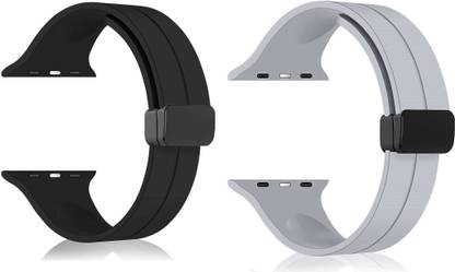 BLACK LOVIES Soft Silicon Magnetic Smart Watch Strap Belt for Ultra Watch 49 mm, Series 8 / 7 45 mm, Series 6 / 5 / 4 44 mm, Series 3 / 2 / 1 42 mm, T800 Ultra, Watch 8 Ultra, i8 Pro Max, W26, T800 Smart Watch Strap