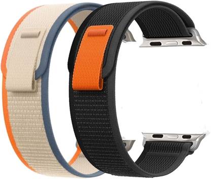 DARKFIT Trail Loop Band/Strap Compatible with Watch 49mm 46mm 45mm 44mm 42mm, Adjustable Velcro Premium Strap for iWatch Ultra & Ultra 2 Series SE 10 9 8 7 6 5 4 3 2 1. (Only 2 Pcs Trail Loop Strap, Watch NOT Included) Smart Watch Strap